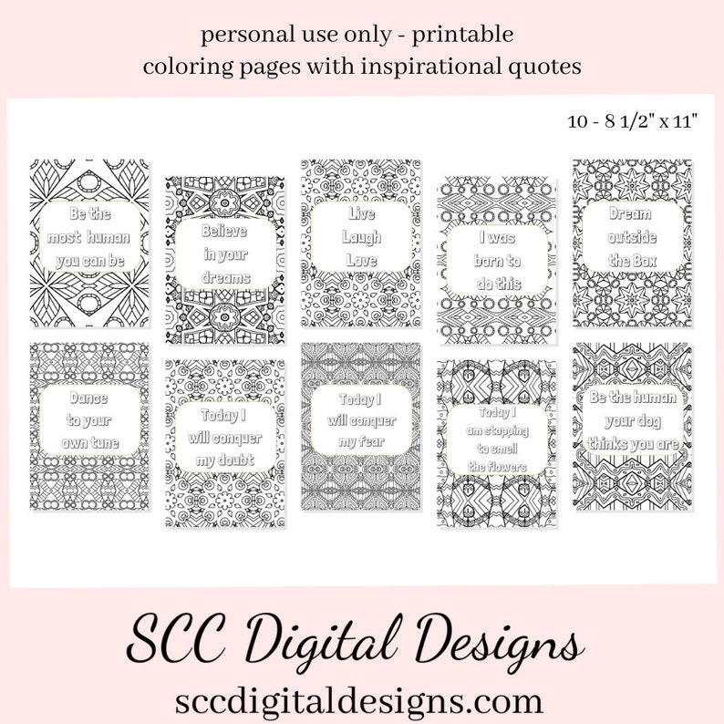 Adult Coloring Pages, Mandala Printable Wall Art, Print at Home ...