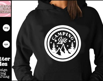 Camping Life (2) SVG File - Glamping T-Shirt SVG - Glamper Life PNG - Camping Lover Gift - Gift for Her