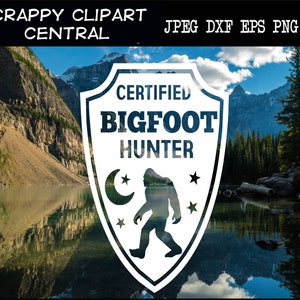 Certified Big Foot Hunter SVG Datei - Off Road Vehicle Decal SVG - Sasquatch Folklore Liebhaber - Rustikale Hütte Deko - Outdoor Camping Decor