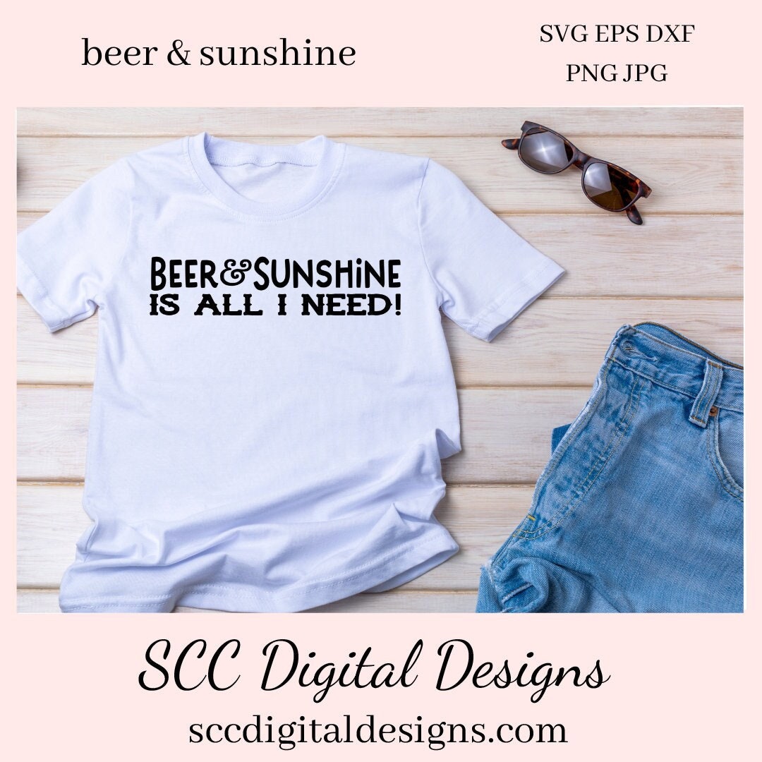 Beer and Sunshine SVG Man Cave Sign Camping Mug DIY Gift - Etsy