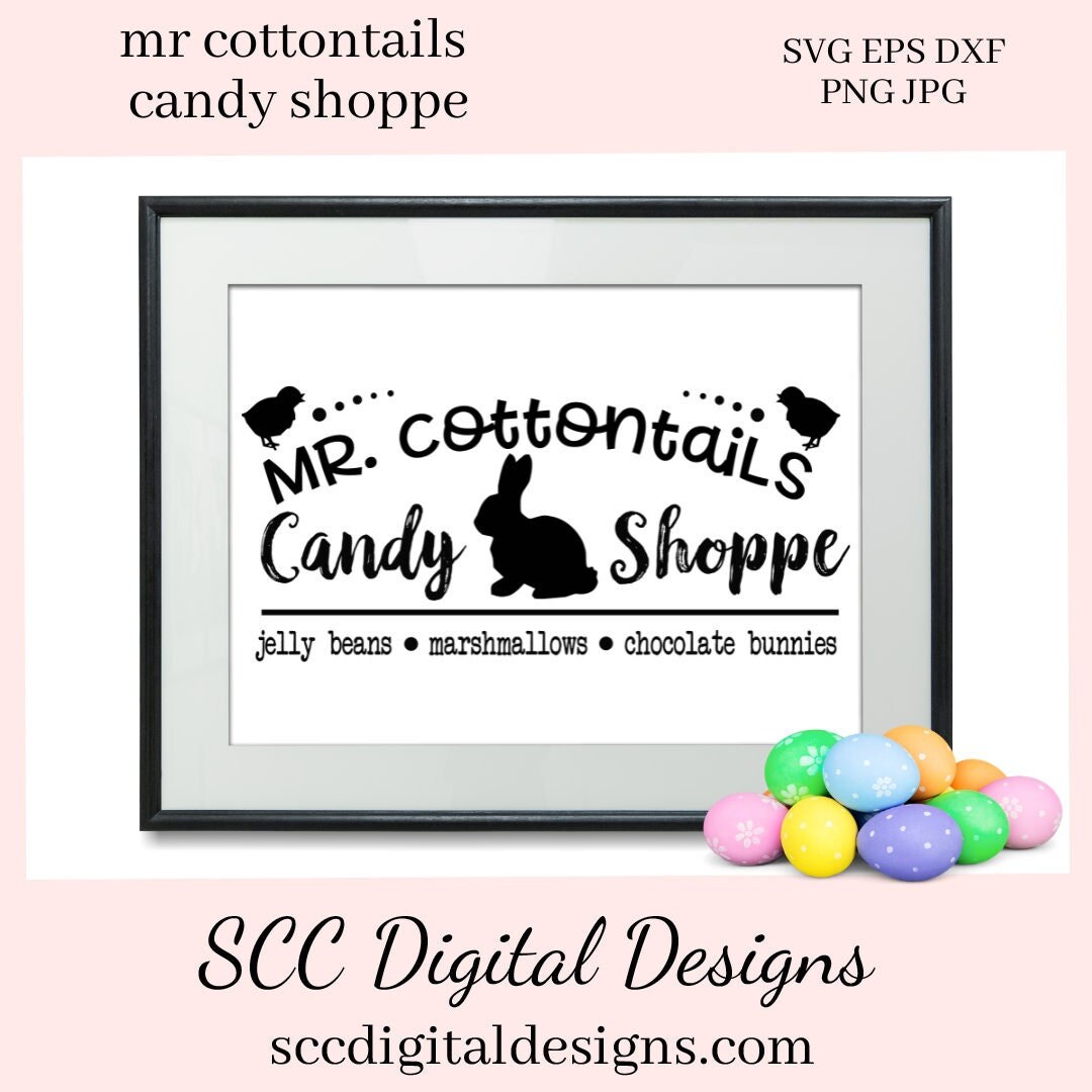 Cottontail Candy Svg, Easter Bunny Png, DIY Easter Gifts, Cut Files for ...