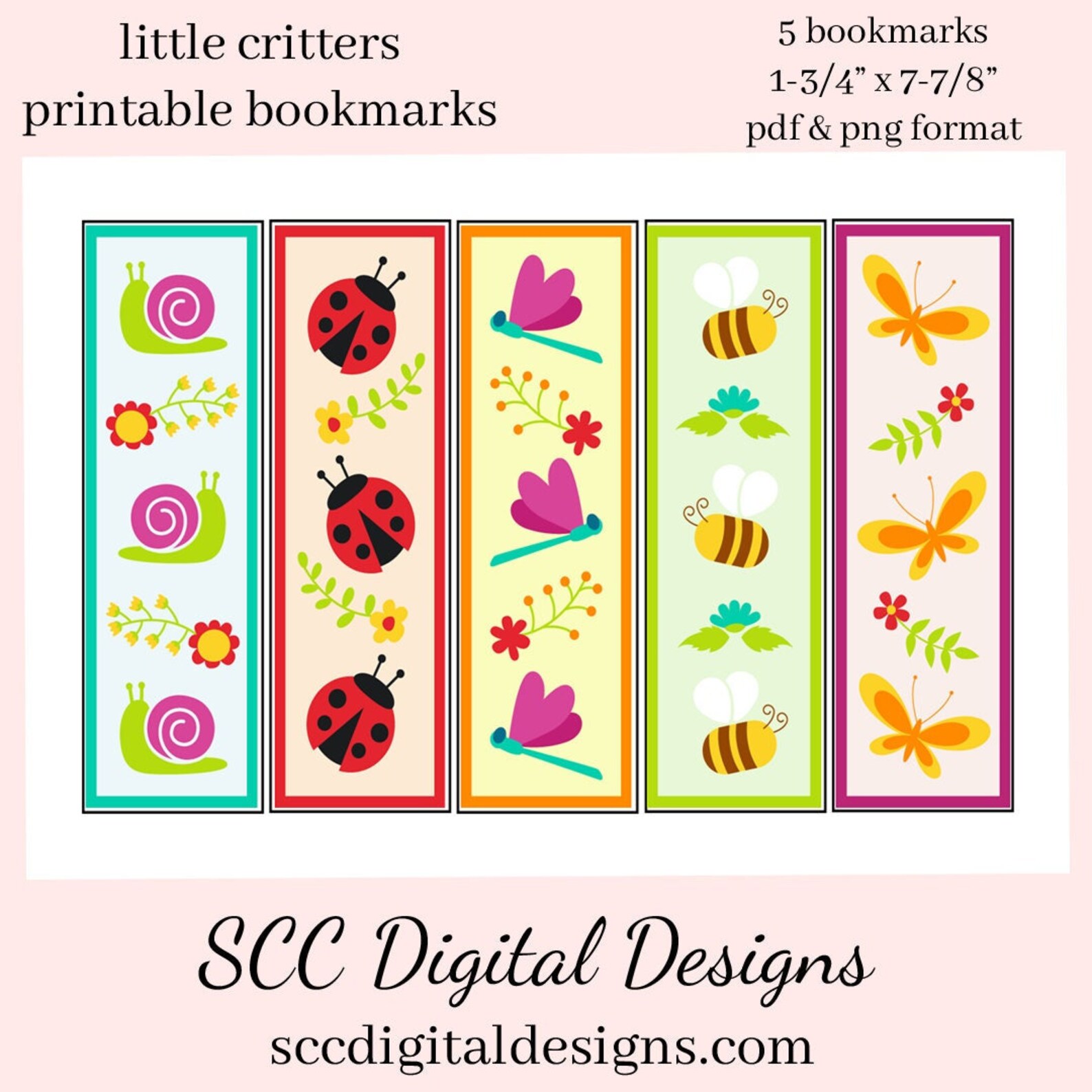 Little Critters Printable Bookmarks School Holiday Party Etsy