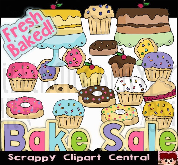 Bake Sale Digital Clipart Word-art Word Art Cake Clipart Donuts PNG Pie  Digital Clipart Scrapbook Crafting Elements - Etsy
