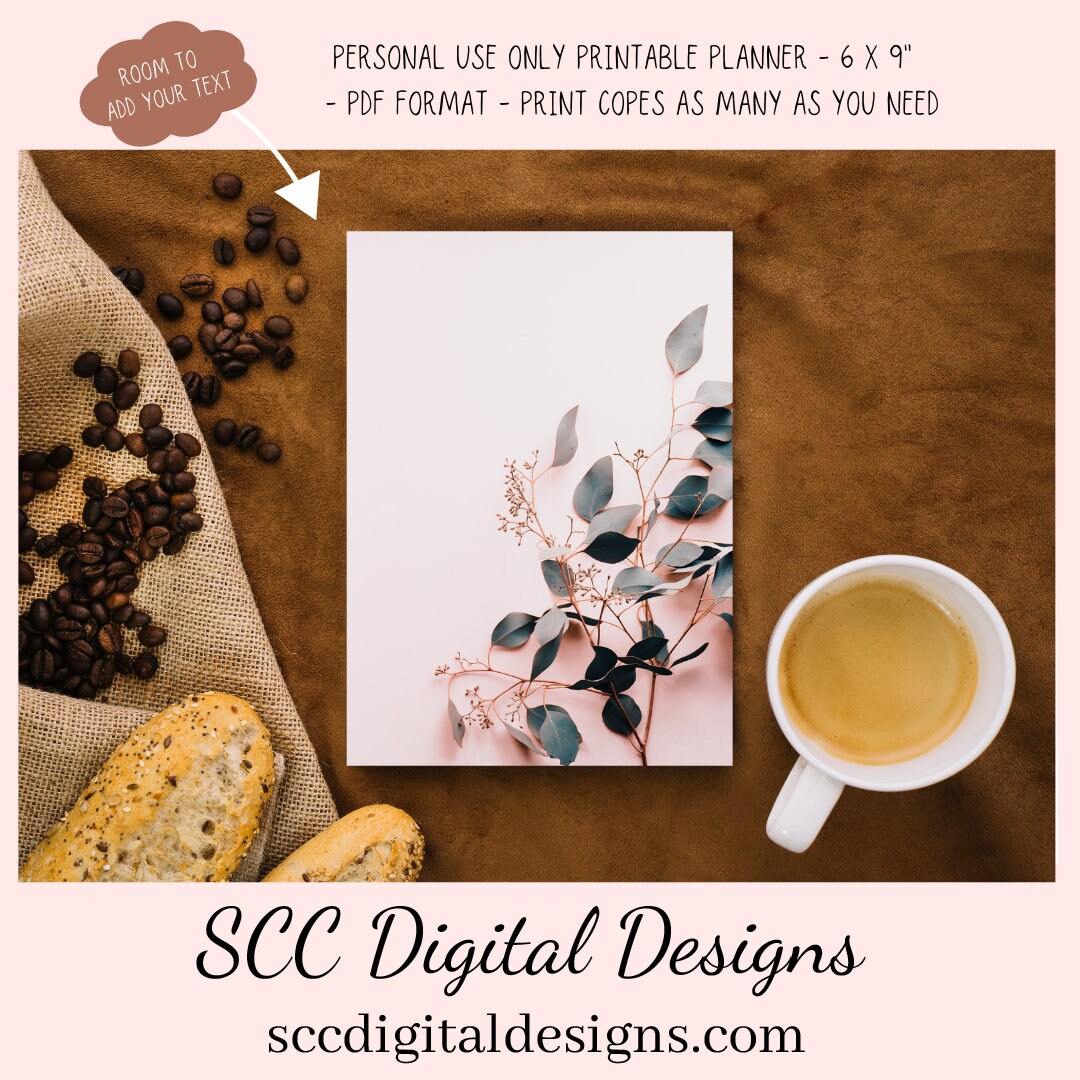 Boho Modern Printable Calendar, Daily Weekly Monthly Schedule, Self ...