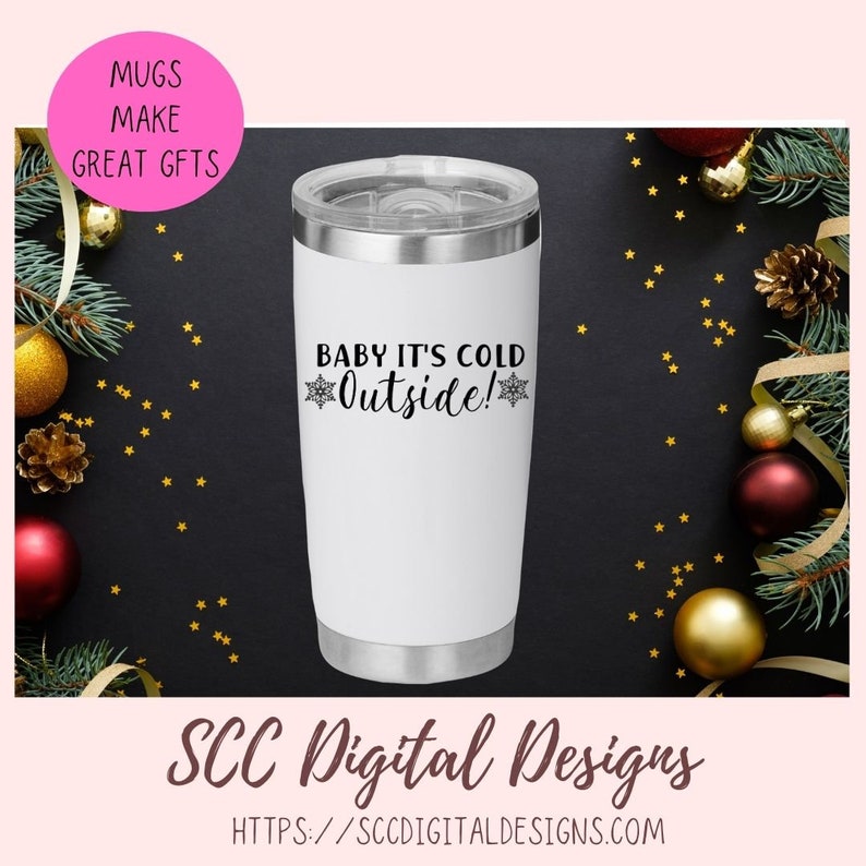 Kisses from Heaven SVG Mini Bundle, Let it Snow Sign, Baby it's Cold Outside PNG, Snowflakes are Kisses from Heaven Memorial Gift for Her image 5