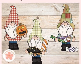 Halloween PNG, Halloween Gnome Clipart, Halloween Pumpkin, Halloween Candy, Halloween Shirt Design, Scrapbook Elements, Junk Journal Sticker