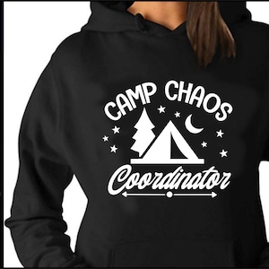 Camp Chaos Coordinator SVG File - Glamper T-Shirt - Glamping Sign - Adventure is Calling SVG - Life Under the Stars PNG
