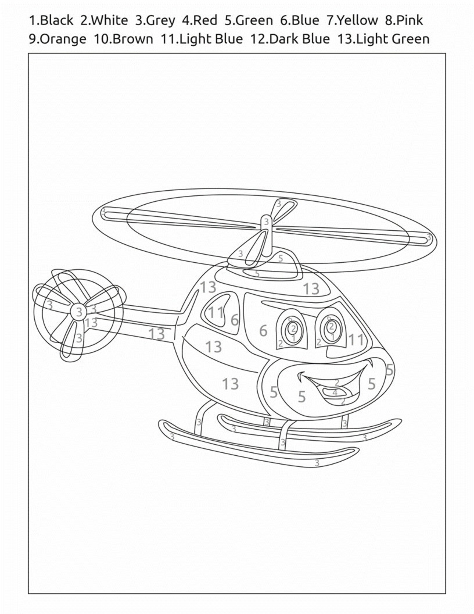 Printable Transportation Color by Number 2 Print at Home | Etsy