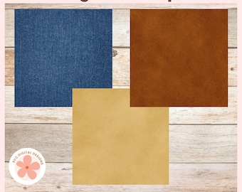 Western Theme Background Paper, Blue Denim, Black & White, Pasley, Red Plaid Seamless Pattern, Digital Scrapbooking, Printable Digital Paper