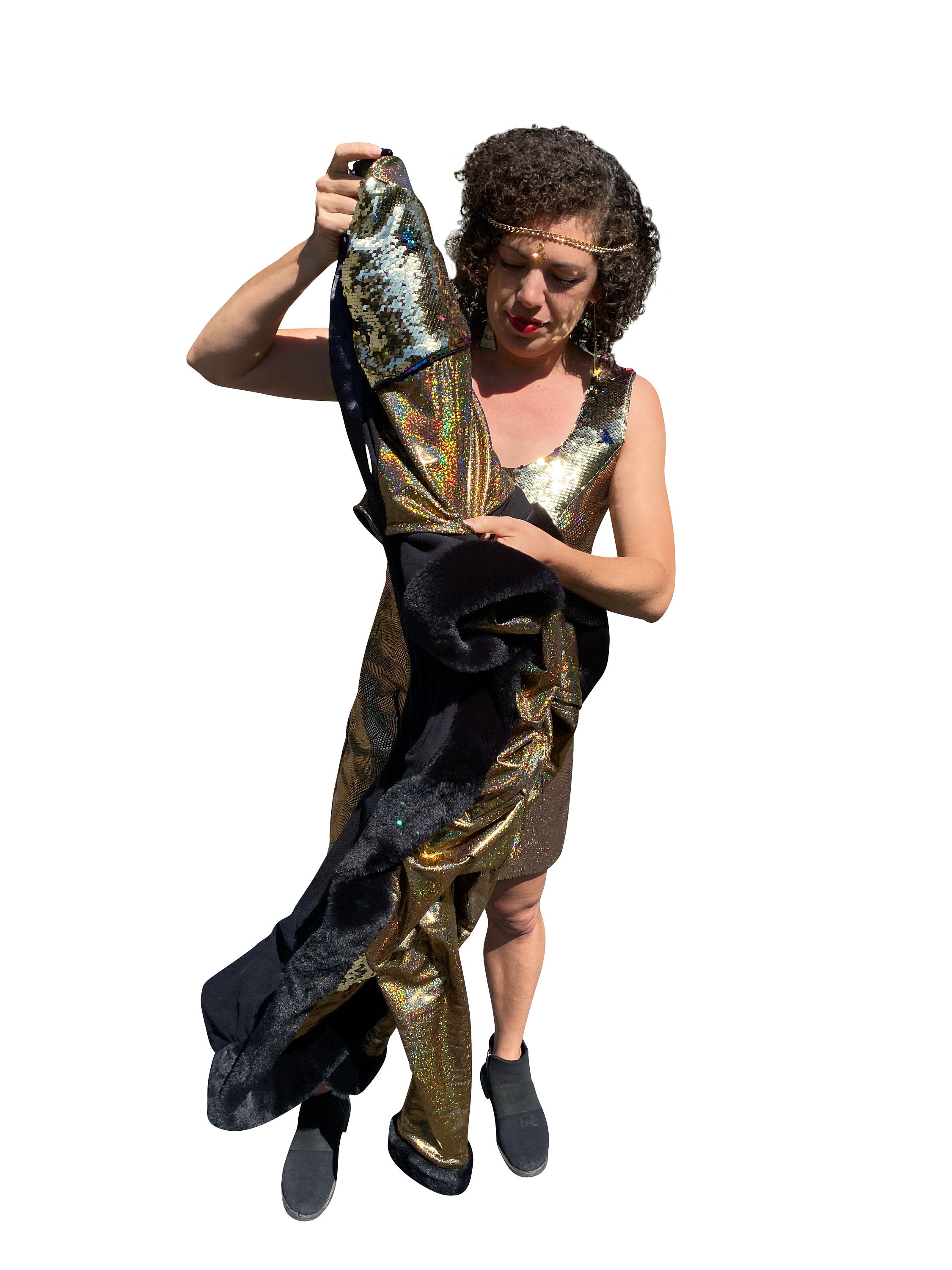 gold festival outfit