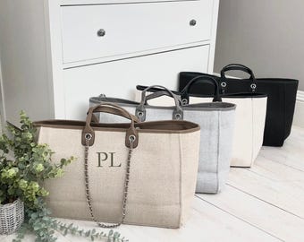 Bolsa de fin de semana de lona personalizada / Bolsa de fin de semana con iniciales / Bolsa de cadena de lona personalizada / Bolsa de fin de semana personalizada / Bolsa de equipaje de mano