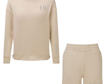 Wifey Tracksuit Personalised | Bridal Tracksuit | Hen Party Loungewear | Honeymoon Outfit | Wifey Sweatshirt | Long Shorts | Caramel