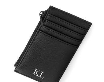 Tarjetero personalizado, Monedero personalizado, Tarjetero, Monedero, Monedero personalizado, Accesorio de viaje, Cremallera negra/negra