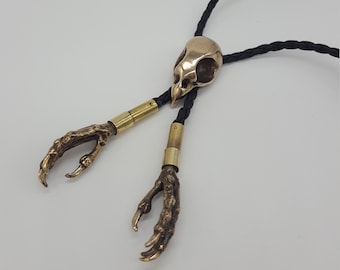 Mus Skull and Feet Bolo Tie-ketting – uniek – Heren Damescadeau