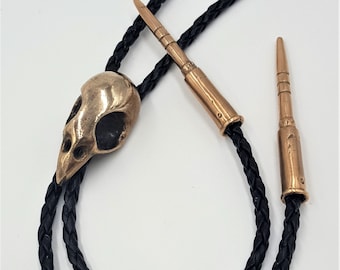 Sparrow Skull Bolo Tie - Brons - Uniek - Heren - Dames
