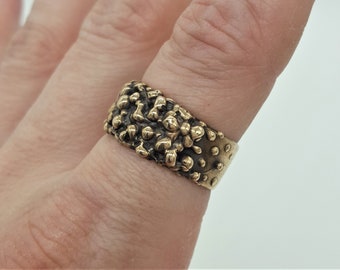Bubble Coral Band Ring I - Brons - Uniek