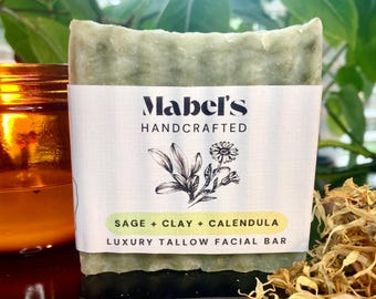 Sage + Clay Luxury Tallow Facial Bar