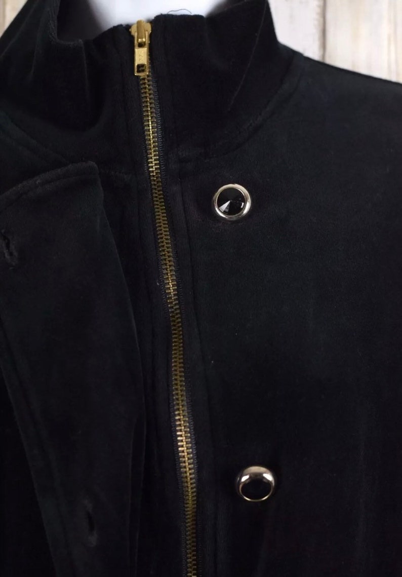 Vintage Regina Porter Women Size Small Black Jacket Zipper Button Down