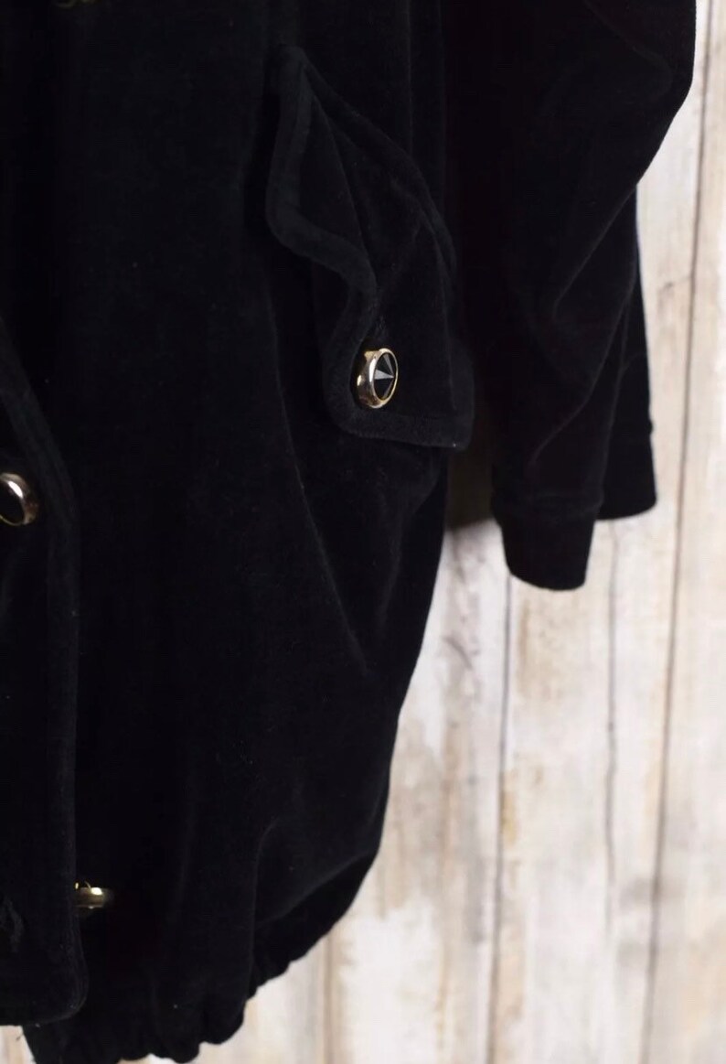 Vintage Regina Porter Women Size Small Black Jacket Zipper Button Down