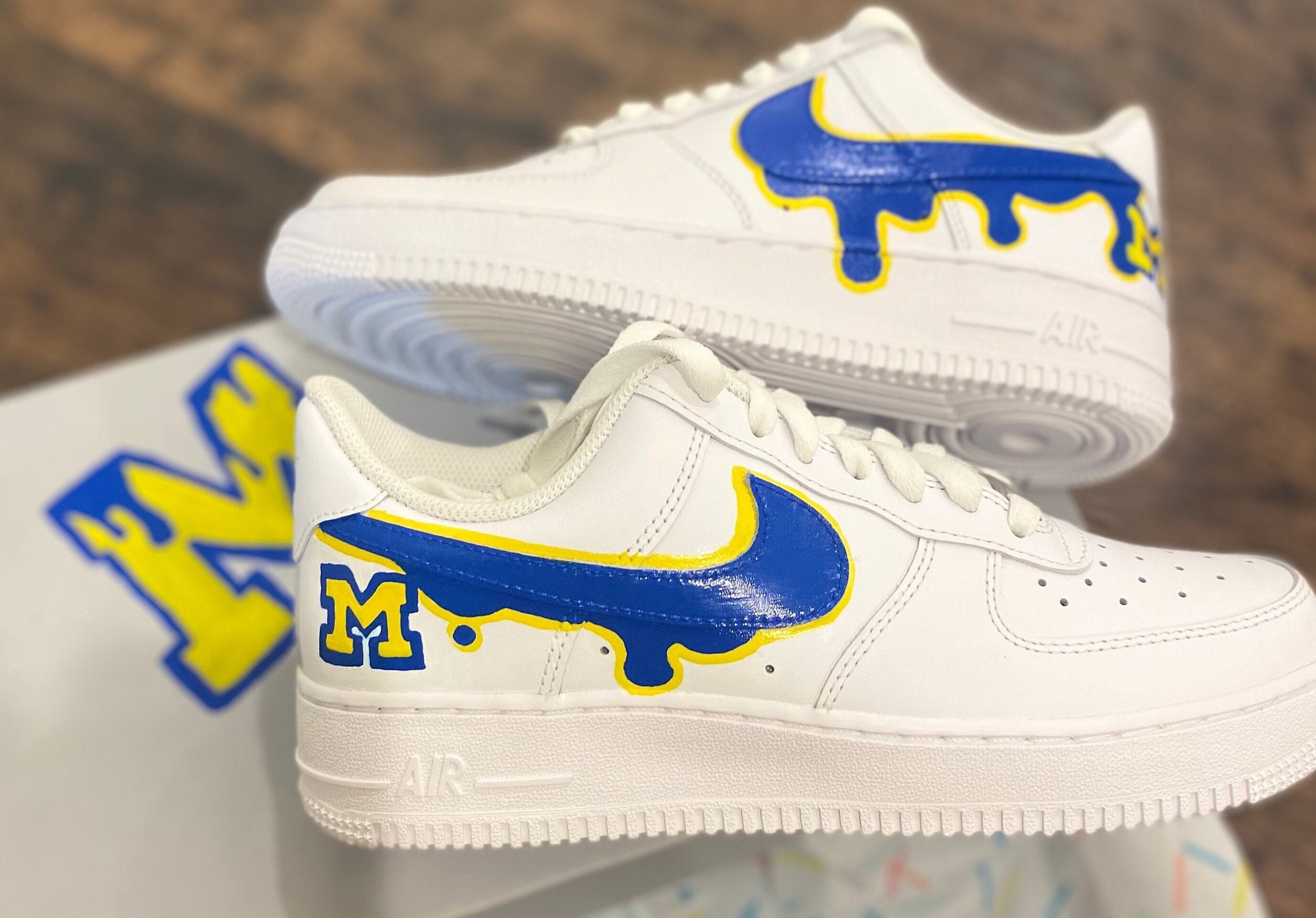 Custom Colored Air Force 1 Drip Swooshes – Shoe Fury