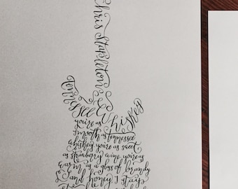 Tennessee Whiskey, Original Calligraphy, Chris Stapleton Lyrics