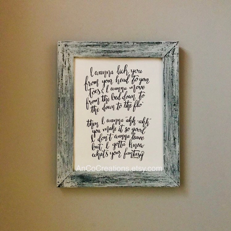 What's Your Fantasy? Original Calligraphy, Ludacris Lyrics