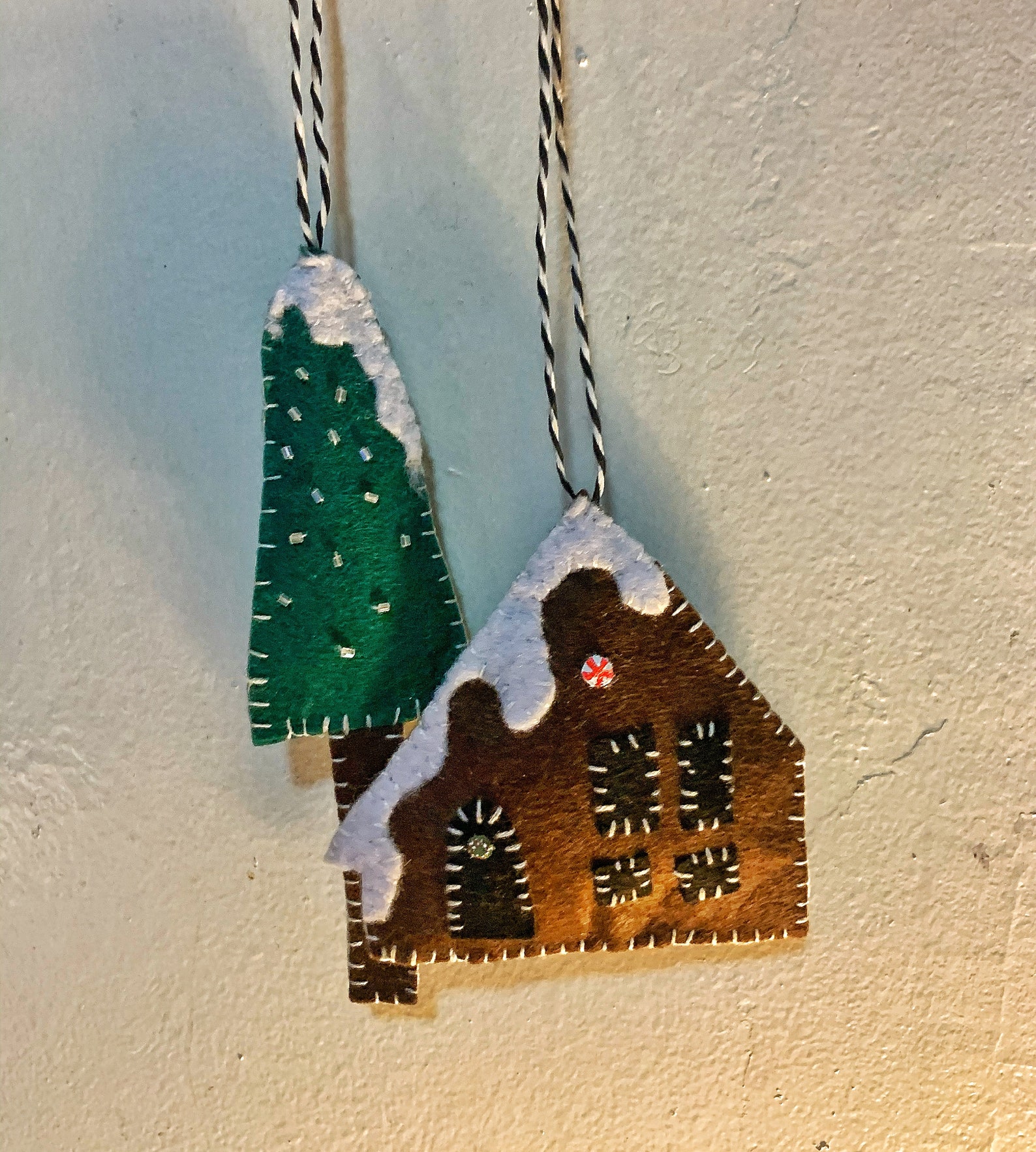 Christmas House Ornament/christmas Tree Ornament Etsy