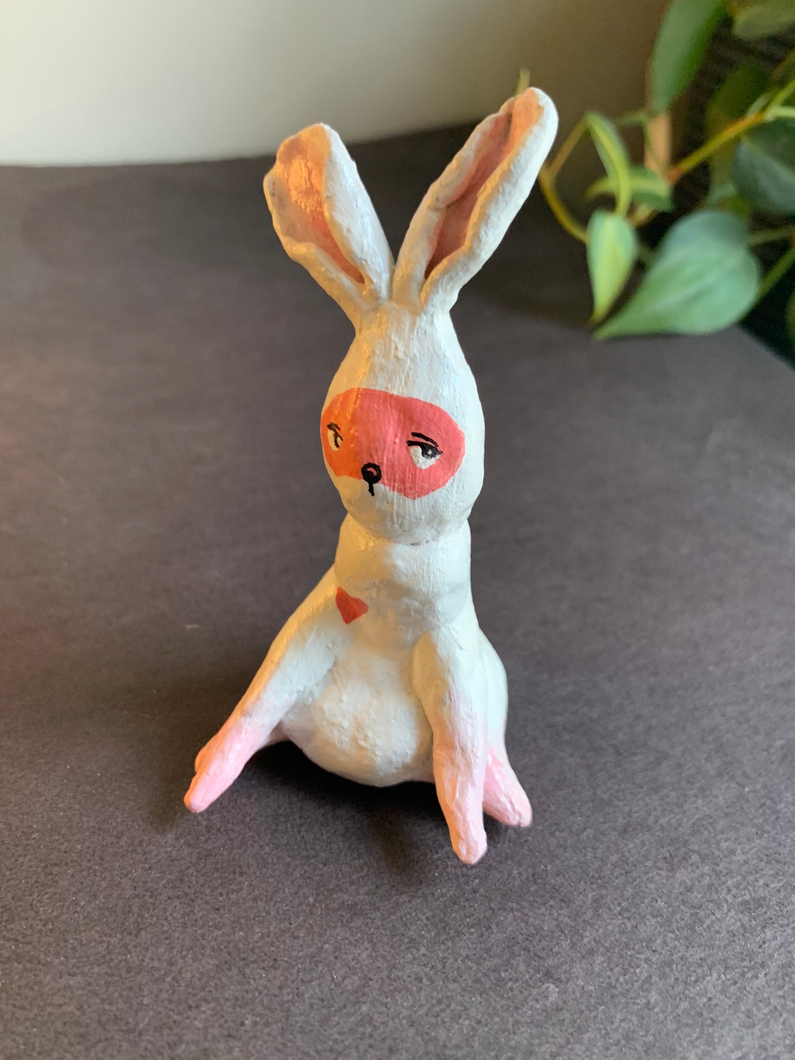 Handmade Clay Rabbit/hand Sculpted Polymer Clay Rabbit Figurine Etsy