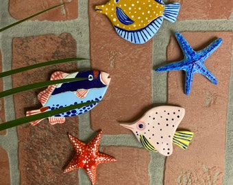 Hand Made Air Dry Clay Sea Would Refrigerator Magnets - Etsy Hand Made Air Dry Clay Sea Would Refrigerator Magnets - Etsy