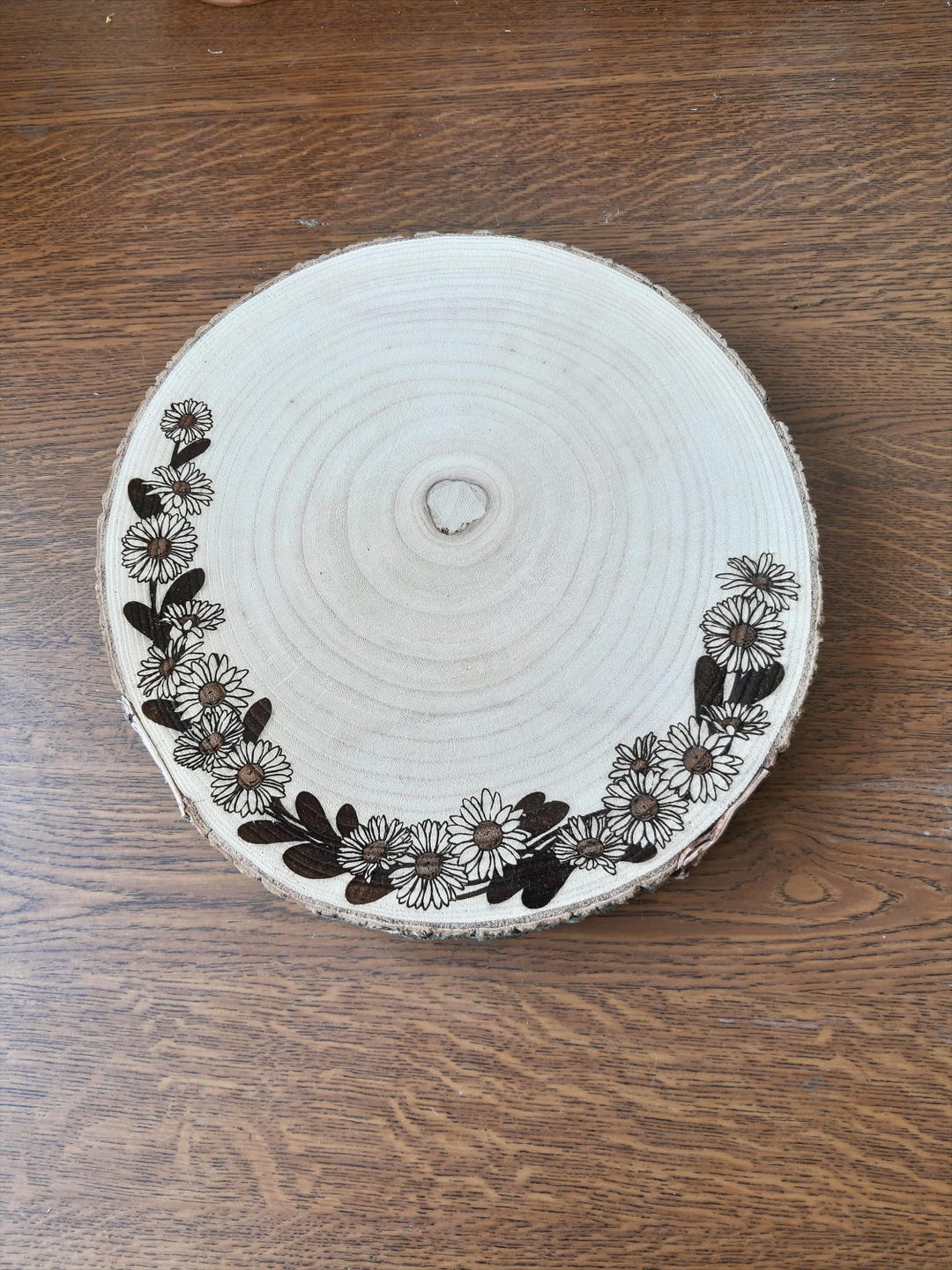 Log Roses Engraved Logs With Flowers and Plants - Personalized to Order - Etsy