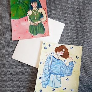 Carte Personnage A5 - Perso féminins