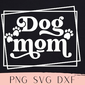 Dog Mom Paw Print, Car decal, SVG DXF Cut File, Dog breed svg, Rescue Animal Sticker, Dog Lover, PNG for Sublimation, Mutt Mama, Fur Mama