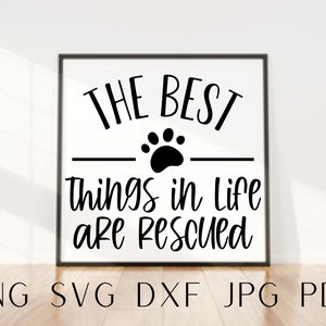 Auto sticker SVG, hond moeder sticker, dierenasiel SVG, hond redding DXF, adopteer niet winkelen PNG, gered is mijn favoriete ras SVG