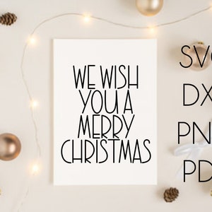 SVG DXF Holiday Christmas Phrases Instant Digital Download, Merry and Bright, Cut File Image for Cricut and Silhouette, Winter Svg