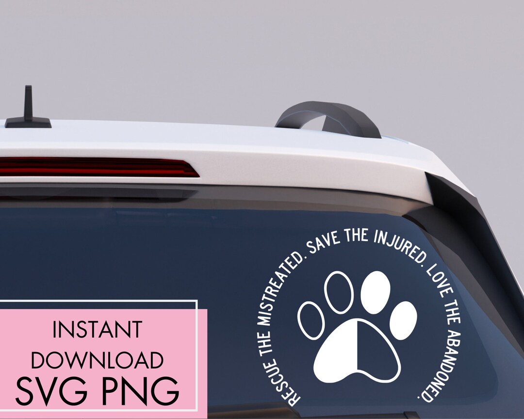 SVG PNG Adopt Decal, DXF Cut File, Foster Volunteer Rescue Animal Image ...