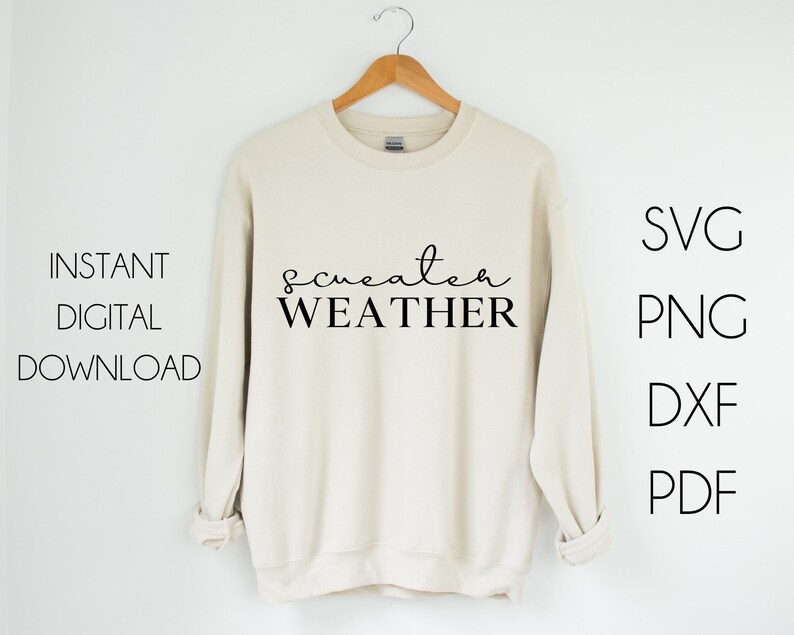 SVG PNG DXF Pdf Sweater Weather Cut File Image for Cricut - Etsy