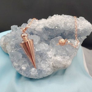 Chambered Dowsing Pendulum | Secret Compartment, Metal, Divination, Weighted, Copper, Silver, Gold and Bronze