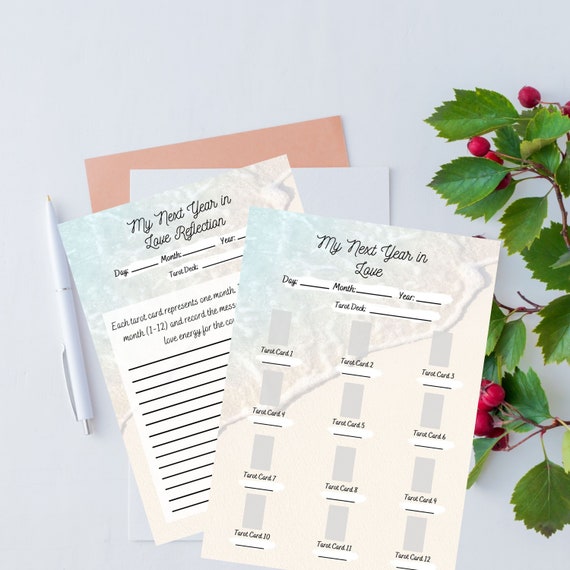Future Love Tarot Journal - Future Love Spreads, Printable Tarot Pages, Daily Tarot, Reflections & More!