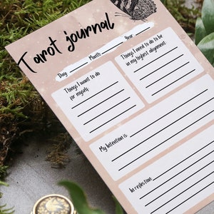 Vintage Style Tarot Journal with Butterflies - Printable Tarot Journal, Digital Download, Planner, Record and Grow!