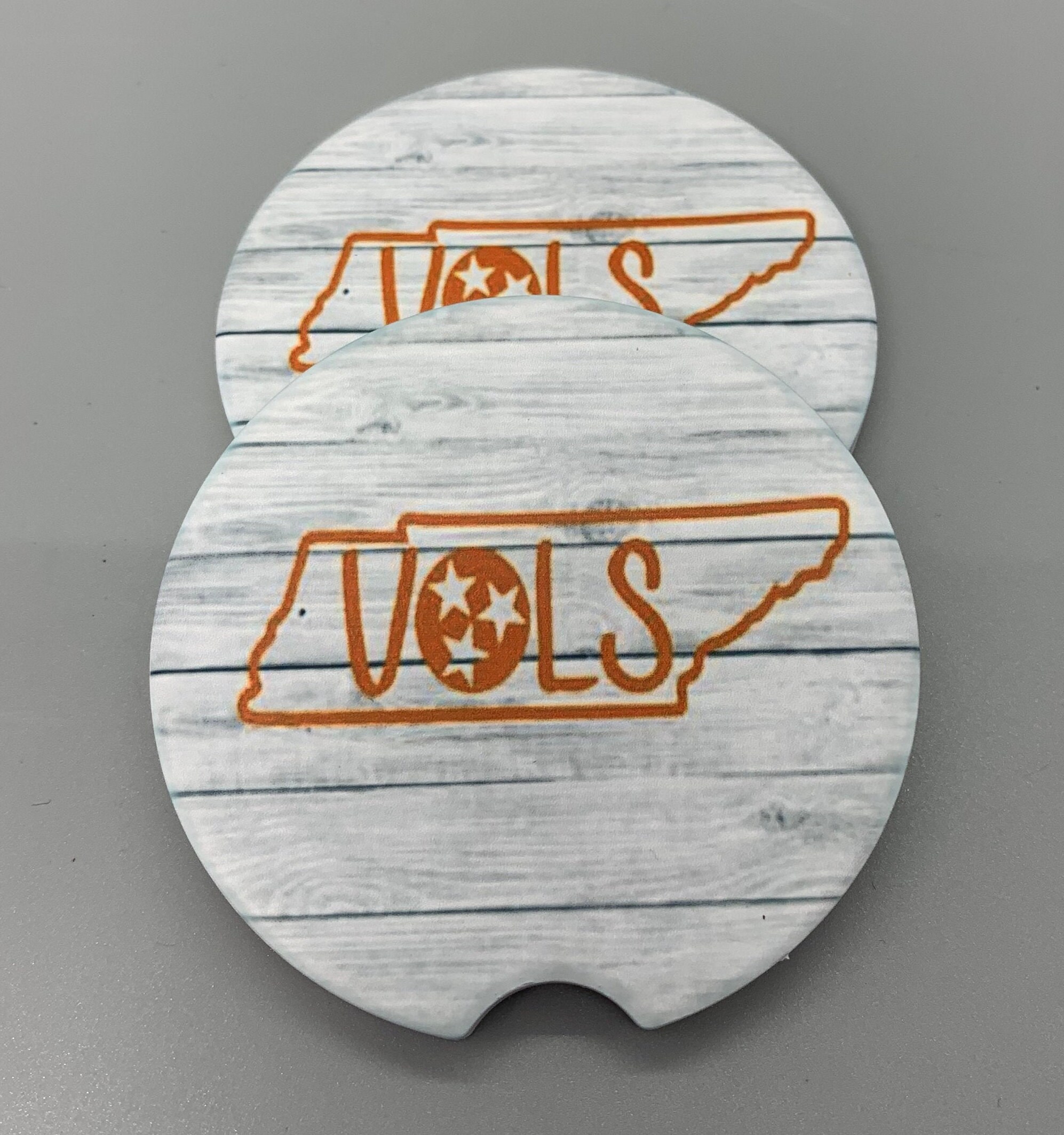 Two Piece Sandstone Car Coaster Set Tennessee Vols Etsy