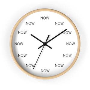 NOW Wall Clock - Modern