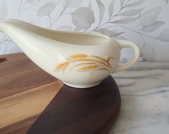 Gravy Boat "Golden Harvest Wheat" - Homer Laughlin - Duz Detergent - MidCentury - Vintage