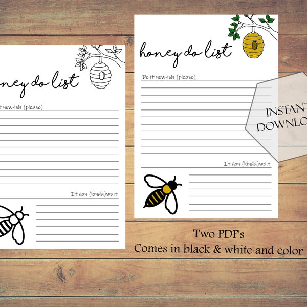 Honey Do List | Printable | PDF Download