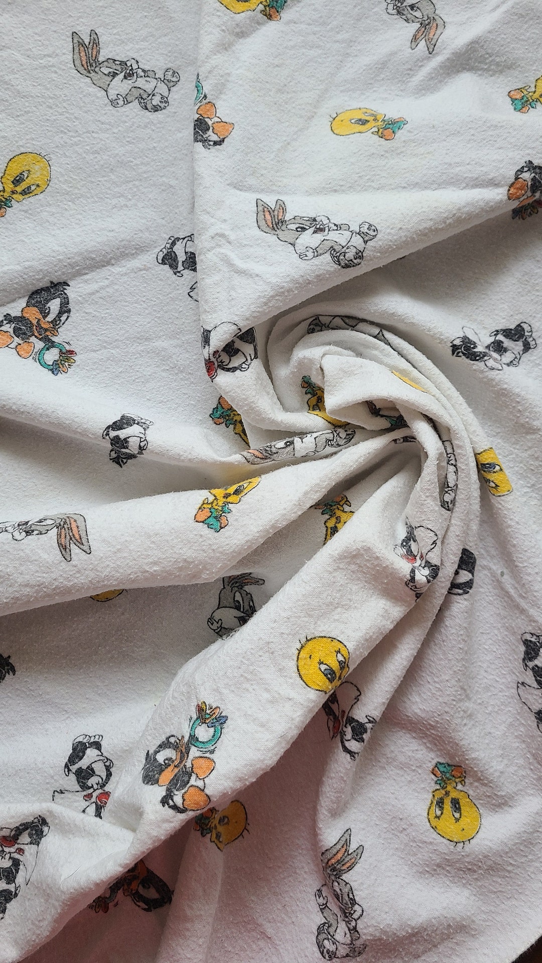 Baby Looney Tunes Receiving Blanket Flannel Cotton Vintage 1994 Etsy