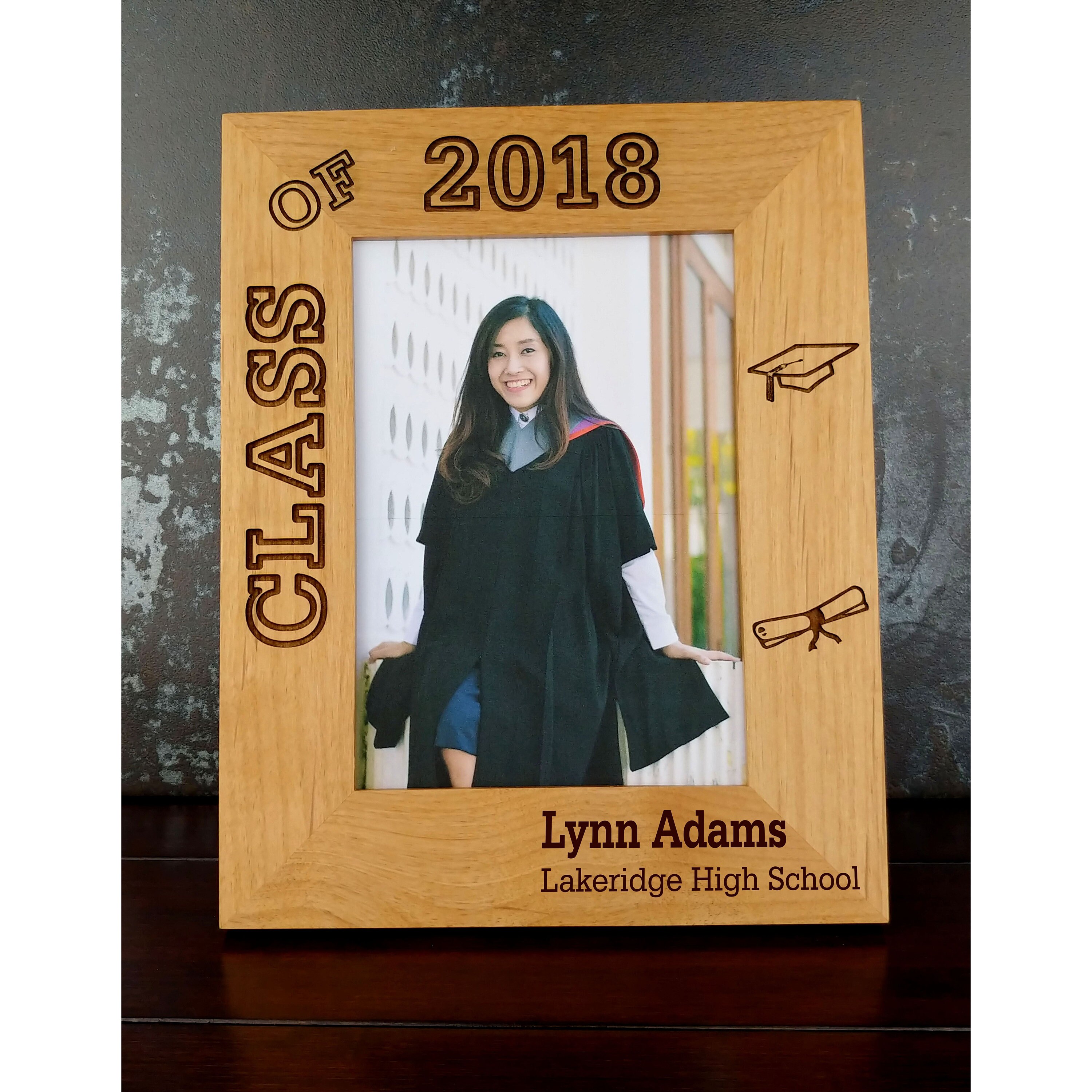 Personalized Graduation Frame 4x6 5x7 or 8x10 Photo Frame Etsy