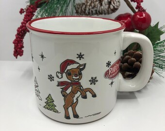 Rudolph The Red Nosed Reindeer Christmas Holiday Mug Brand New