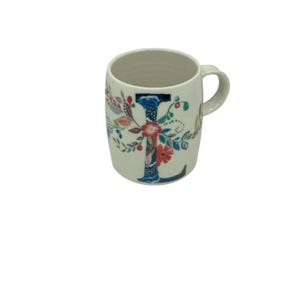 Anthropologie Monogram Initial Letter Petal Palette Floral Mug signed Starla Halfmann - Sold Individually L