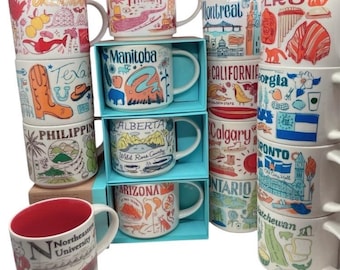 Starbucks Been There Series Ceramic Coffee Mugs 14 oz Sold Individually