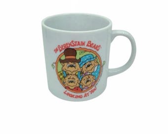 The Berenstain Bears ‘Looking at You’ Vintage 80s Small Ceramic Contenova Mug, Made in Japan