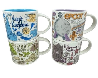Starbucks DISNEY PARKS Been There Series Ceramic Coffee Mugs 14 oz New w/ Tags - Sold Individually